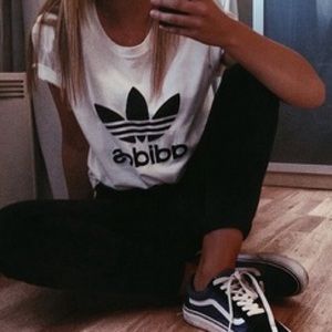 Adidas white shirts